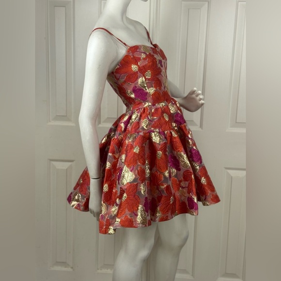 Violet Weekend Floral Jacquard Fit and Flare Dress Size 7/8. C8 - Picture 15 of 17